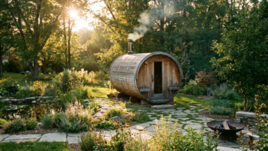 How to Fit a Barrel Sauna into a Small Backyard
